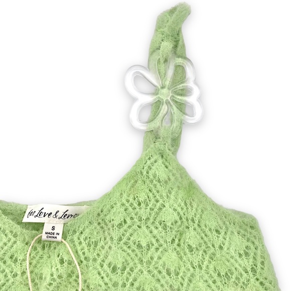 NWT For Love & Lemons Mirabel Crochet Bra Top, S - Picture 9 of 13
